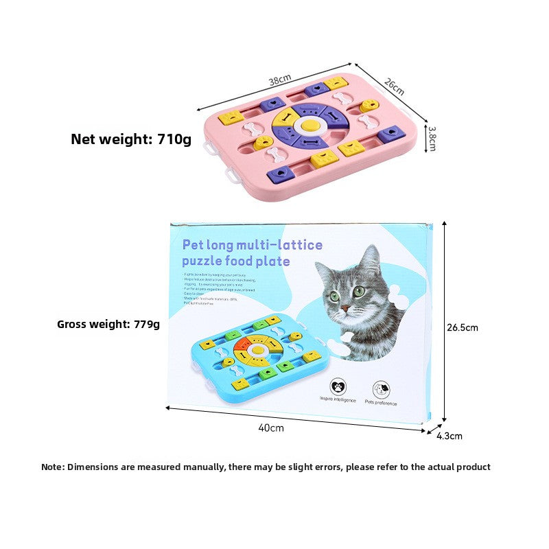 Interactive Pet Slow Feeder Maze Game Tray