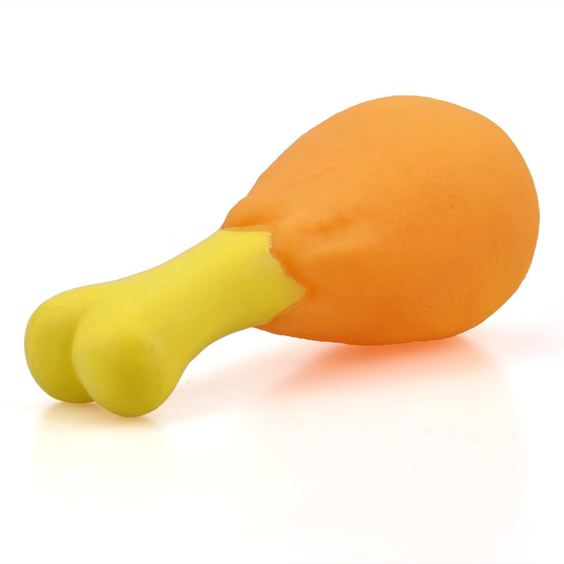 Vinyl Chicken Leg Dog Chew Toy
