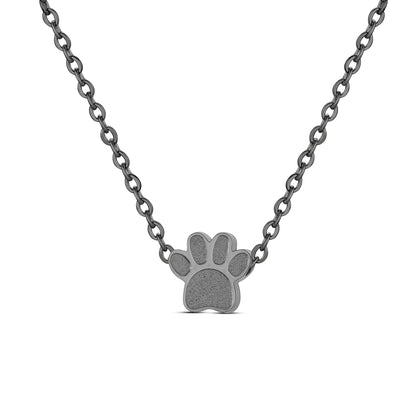 Stainless Steel Paw Print Perfume Necklace