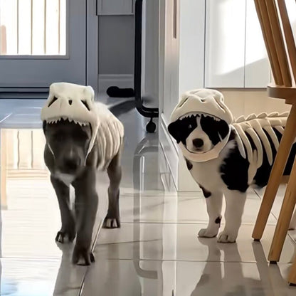 Dog Headgear Funny Decoration Dinosaur Skeleton Doll Hat Funny Skeleton Plush Toy Pet Headwear Accessories