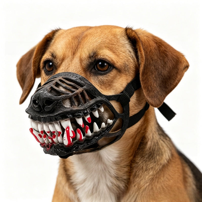 Horror Dog Muzzle Mask with Vampire Teeth