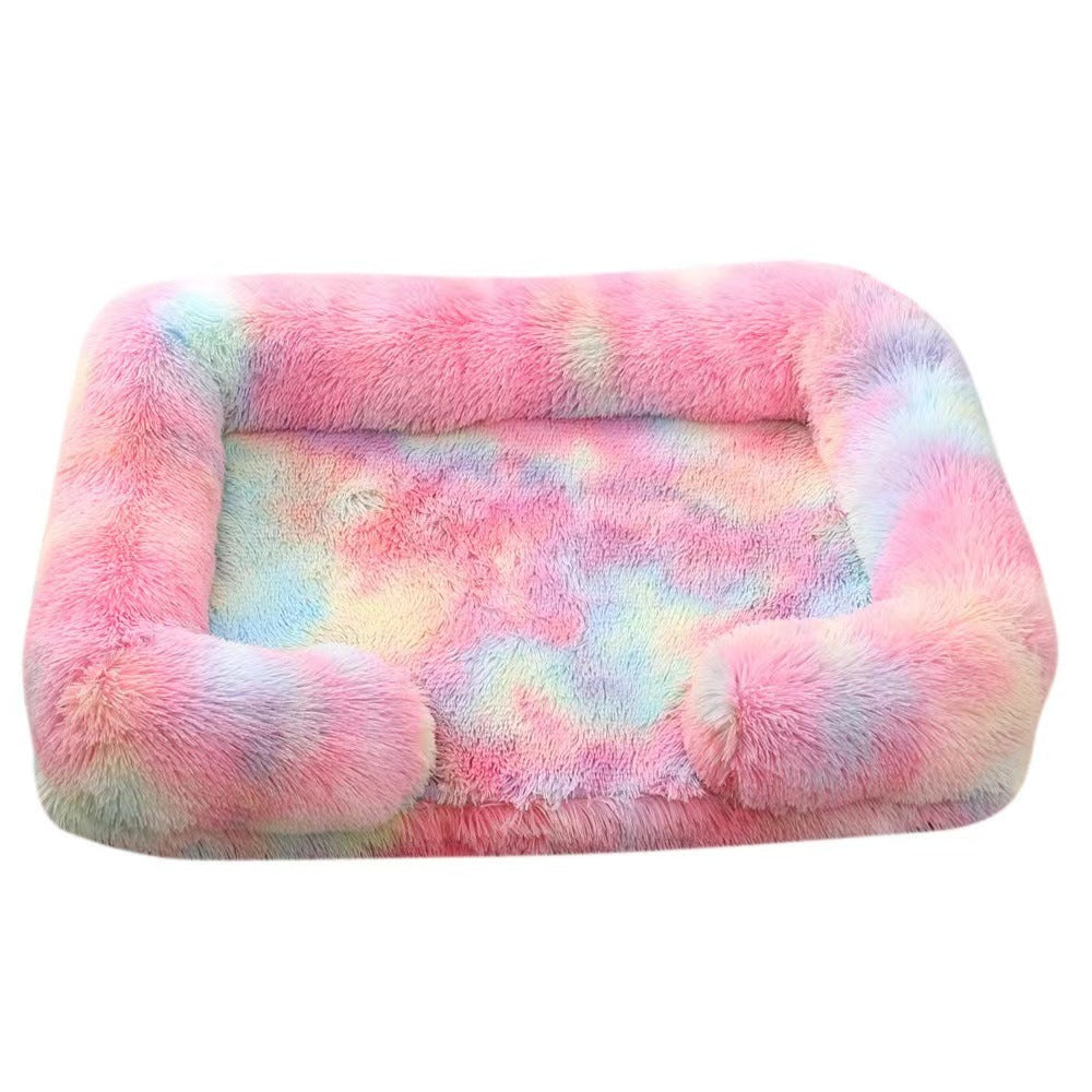 Dog Kennel Plush Round Pet Kennel Pet Bed Pet Supplies