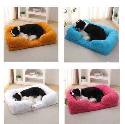 Dog Kennel Plush Round Pet Kennel Pet Bed Pet Supplies