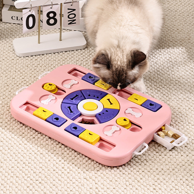 Interactive Pet Slow Feeder Maze Game Tray