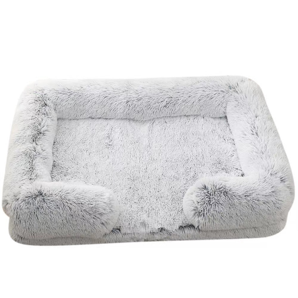 Dog Kennel Plush Round Pet Kennel Pet Bed Pet Supplies