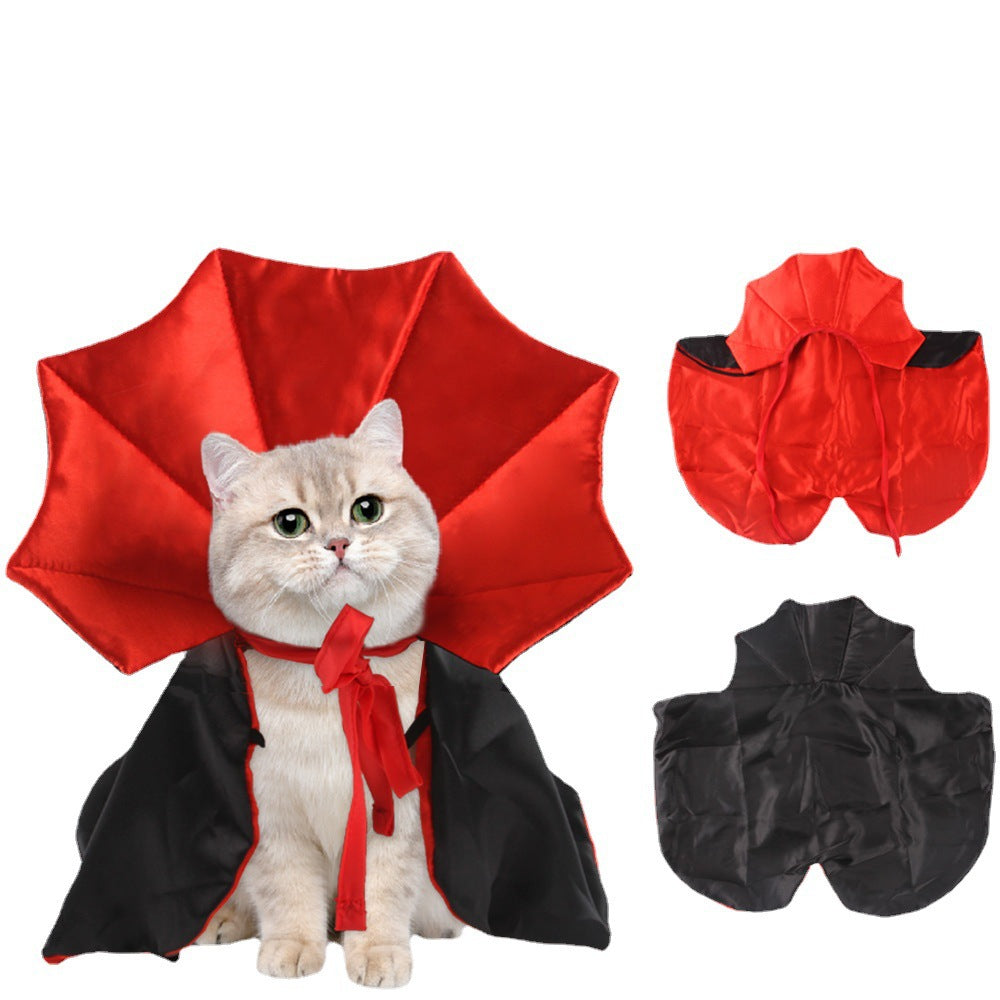 Pet cape is stylish.