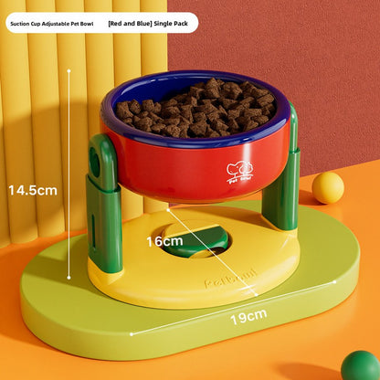 Slanted-mouthed tall bowl to prevent spilling