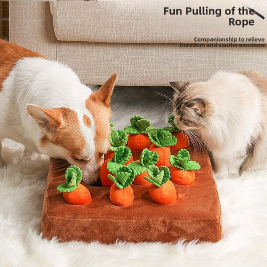 Plush Radish-Shaped Pet Dog Toy with Sound