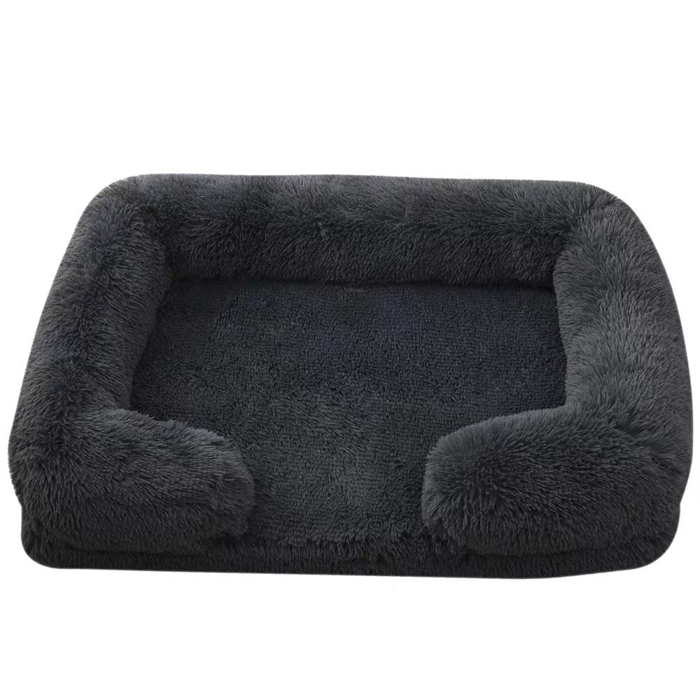 Dog Kennel Plush Round Pet Kennel Pet Bed Pet Supplies