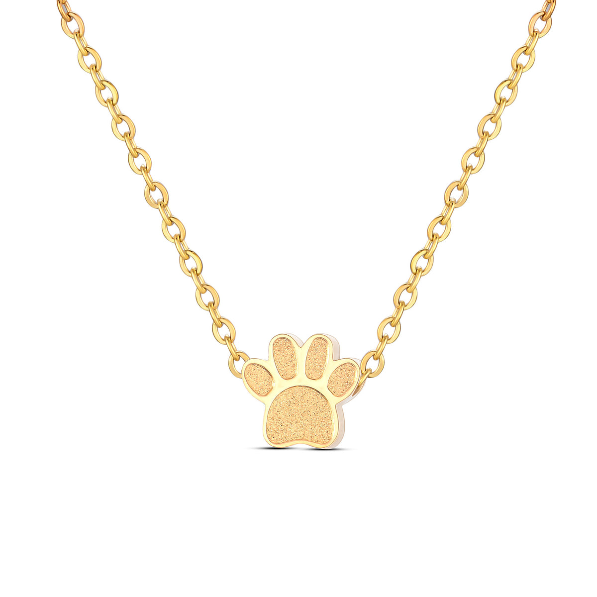 Stainless Steel Paw Print Perfume Necklace