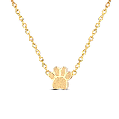 Stainless Steel Paw Print Perfume Necklace