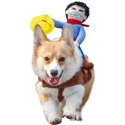 Pet creative and funny horse-riding costume