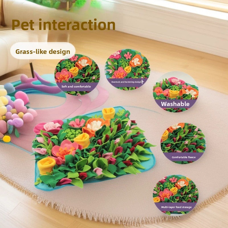 Pet Sniffing Mat Bionic Grass Play Pad