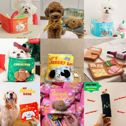 Interactive Sniffing Sound Making Pet Toy Book