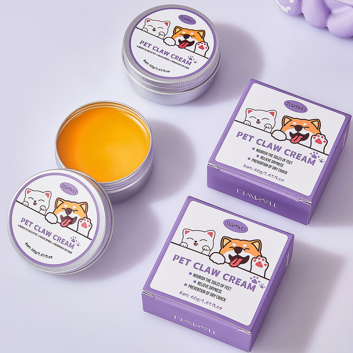 Cat and Dog Paw Cream, Anti-Dry and Cracked Paw Pads