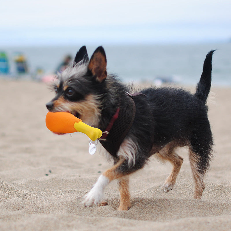 Vinyl Chicken Leg Dog Chew Toy