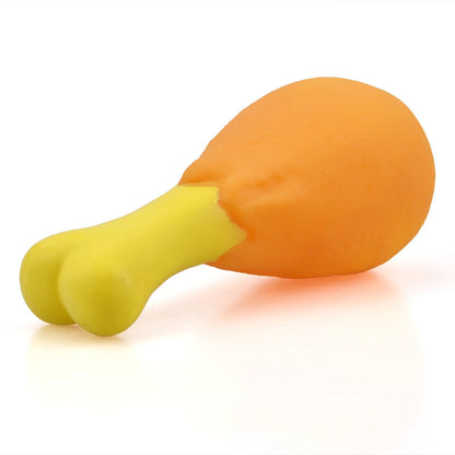 Vinyl Chicken Leg Dog Chew Toy