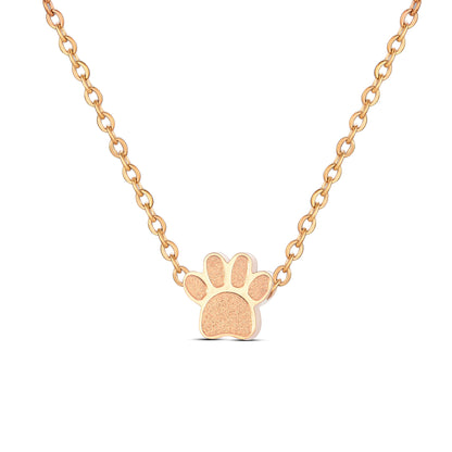 Stainless Steel Paw Print Perfume Necklace