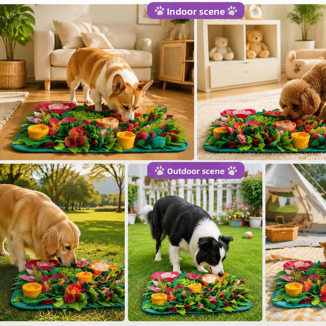 Pet Sniffing Mat Bionic Grass Play Pad