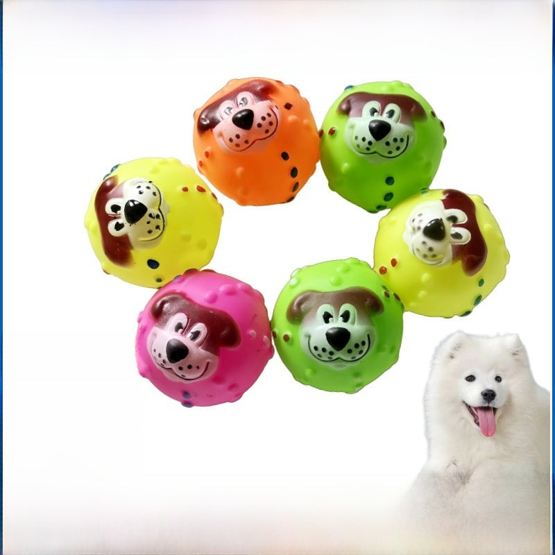 Vinyl Sound Making Pet Toy Ball