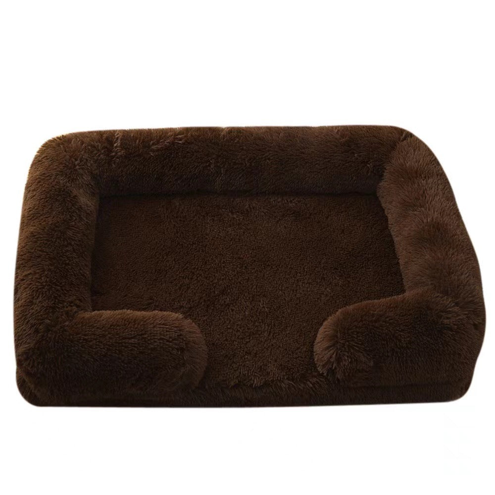 Dog Kennel Plush Round Pet Kennel Pet Bed Pet Supplies