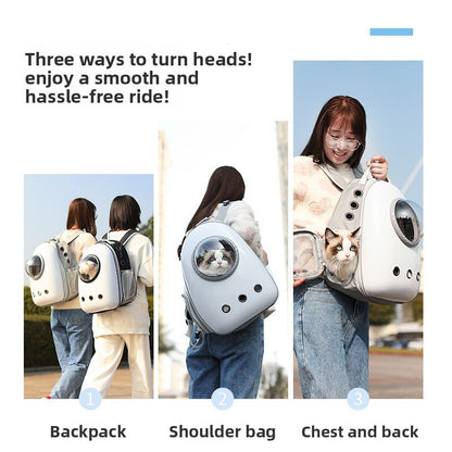 Cat & Small Dog Carrier Backpack with Clear Window and Breathable Mesh